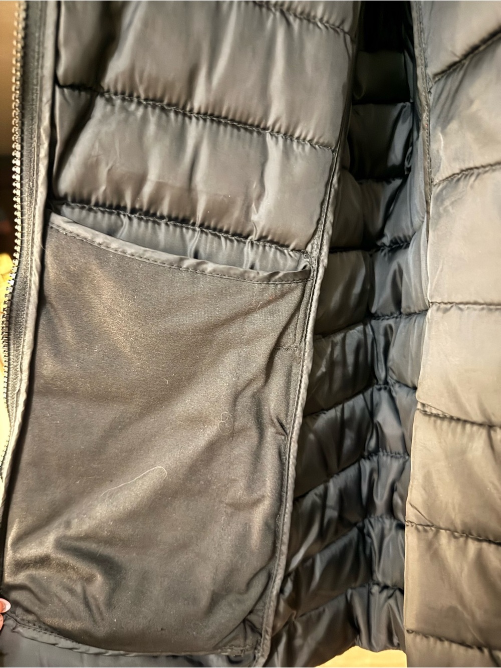St. John's Bay Women’s Quilted Hooded Puffer Jacket - Black - Picture 4 of 4